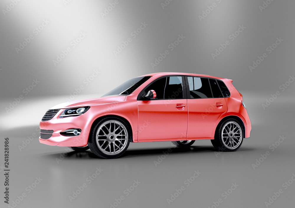 Mock up of a car on a studio background - 3d rendering