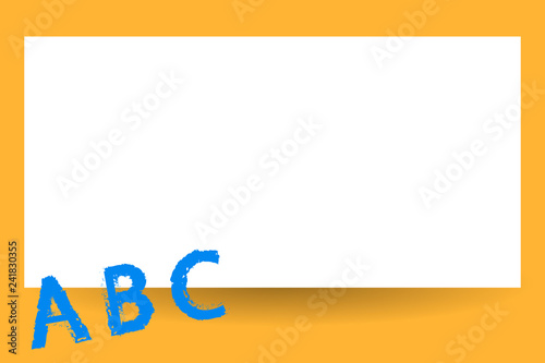 Flat design business Vector Illustration concept copy text for esp Web banners promotional material mock up template. Alphabet Letter in Uppercase A B C standing on imaginary incline surface