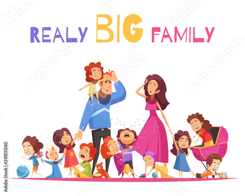 Realy Big Family Illustration