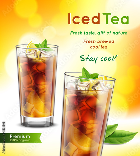 Tea Realistic Advertisement