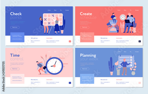 Time Management Concept Banners 
