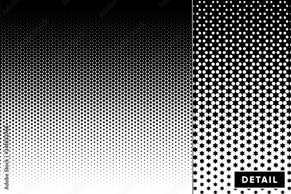 Detailed vector halftone for backgrounds and designs