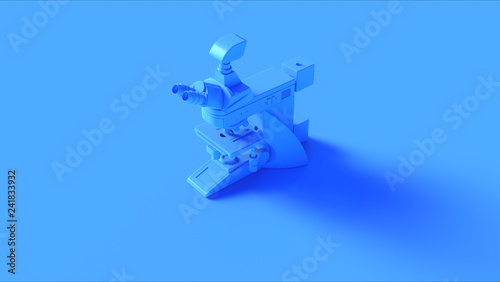 Blue Modern Digital Microscope 3d illustration 3d render