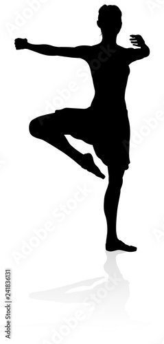 Ballet dancer silhouette dancing posed position