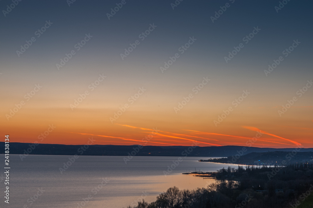 Lake Balaton in sunset