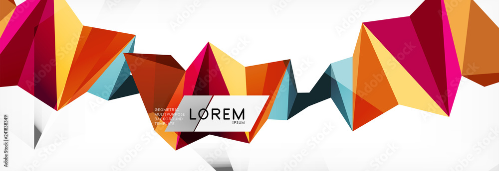 Science background. Abstract triangle pattern. Vector abstract geometric template Science background. Abstract triangle pattern. Vector abstract geometric template