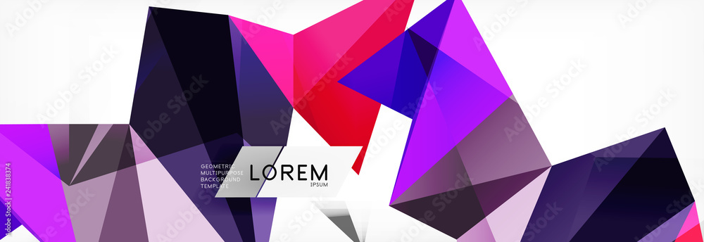 Mosaic triangular low poly style abstract geometric background. Polygonal vector. Abstract white bright technology design. Mosaic triangular low poly style abstract geometric background. Polygonal vector. Abstract white bright technology design.
