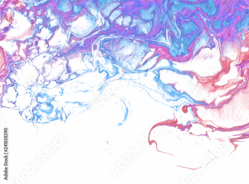 A mixture of acrylic paints. The texture of liquid marble. Fluid art. Applicable for cover design, presentation, invitation, leaflet, annual report, poster and business card, packaging desing. 