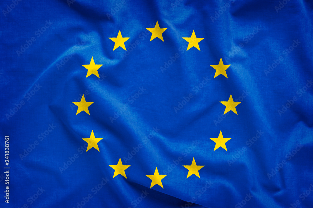 EU flag in full frame EU flag in full frame