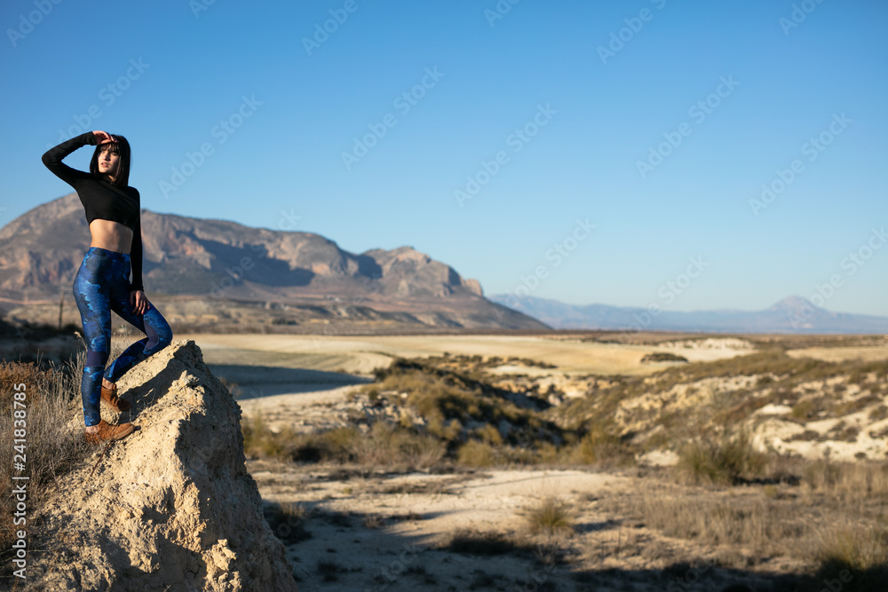 Woman doing sport and relaxing outdoors