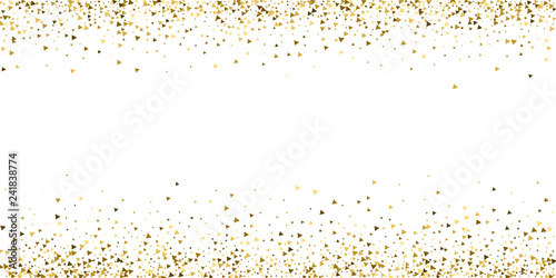 Gold triangles luxury sparkling confetti. Scattere
