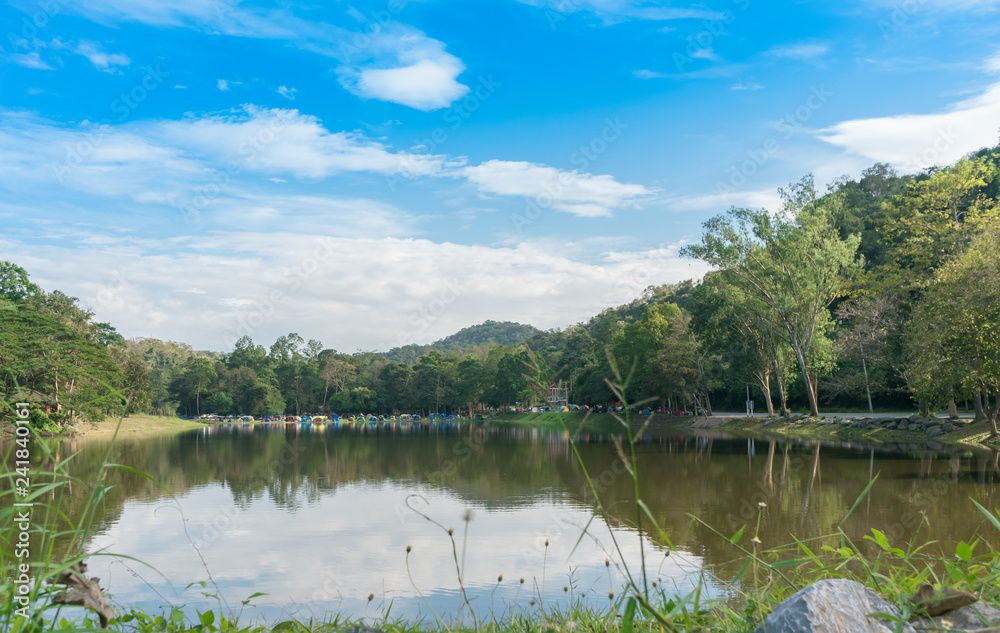 Fototapeta premium Reservoir, Attractions in Saraburi Province