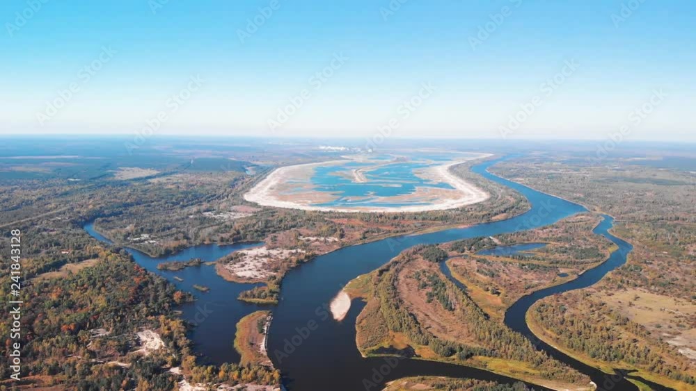 Chernobyl aerial footage. Aerial shots of beautiful nature contaminated ...