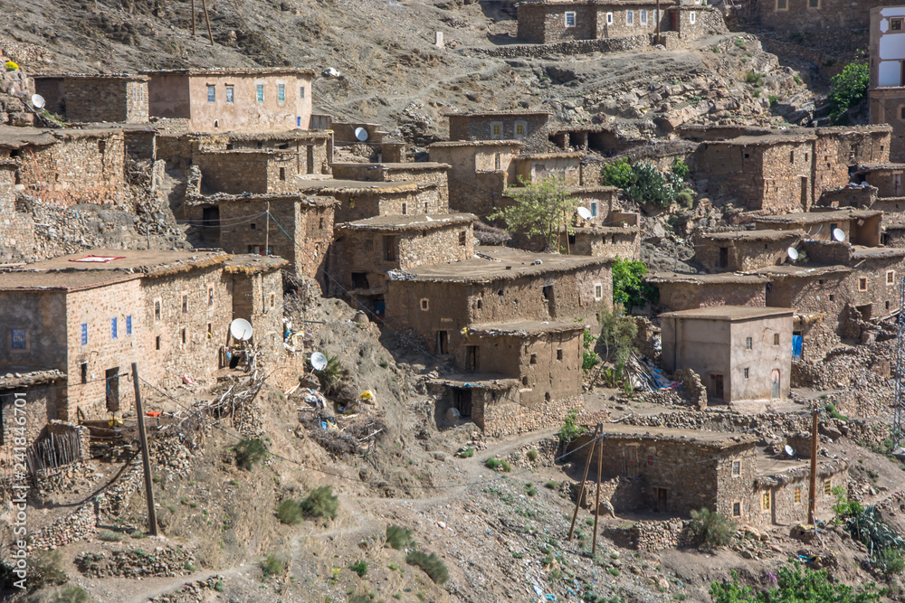 casas de barro, Marruecos, Marrakech	