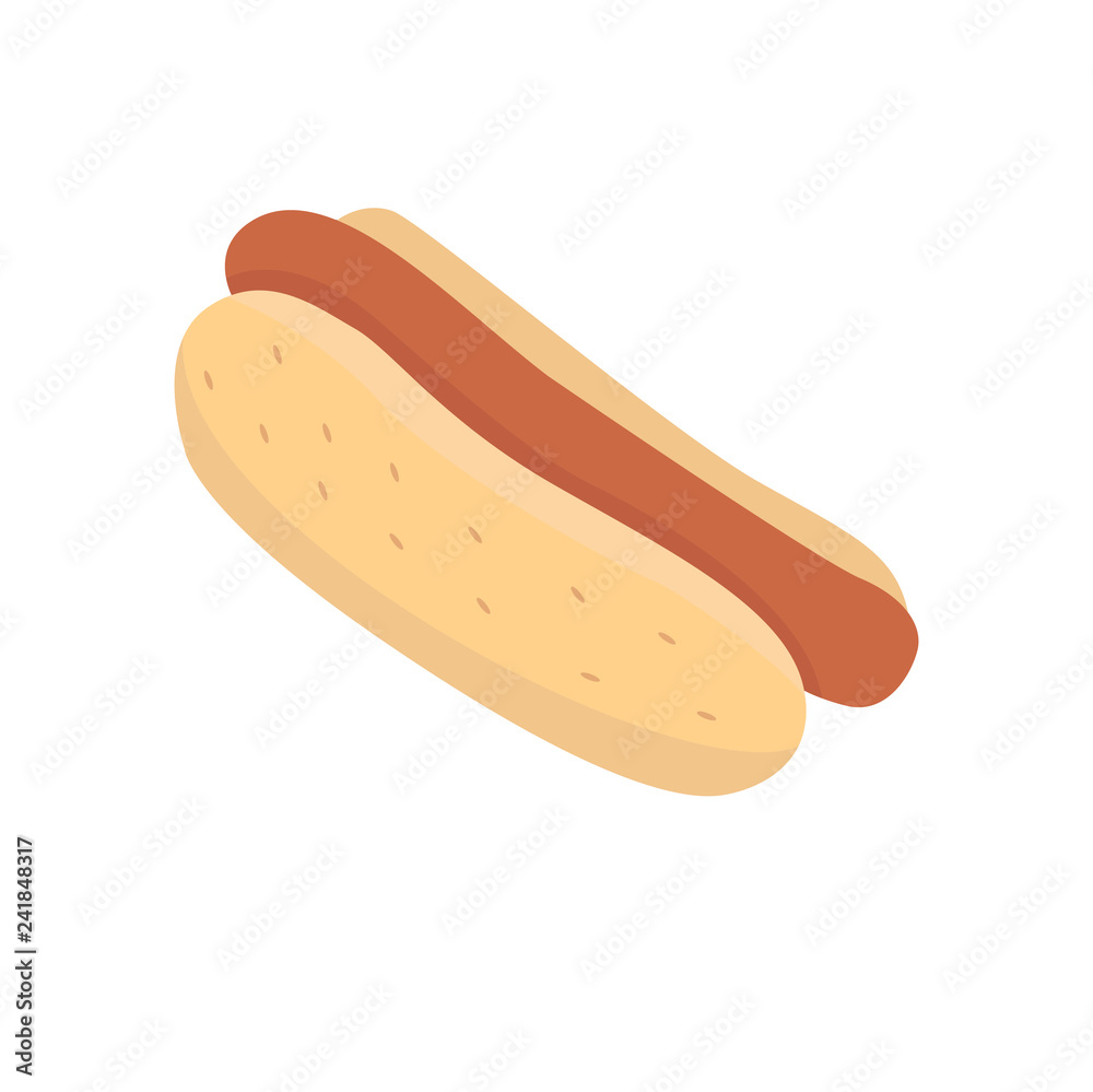 Hot dog icon on white background for graphic and web design, Modern simple vector sign. Internet concept. Trendy symbol for website design web button or mobile app