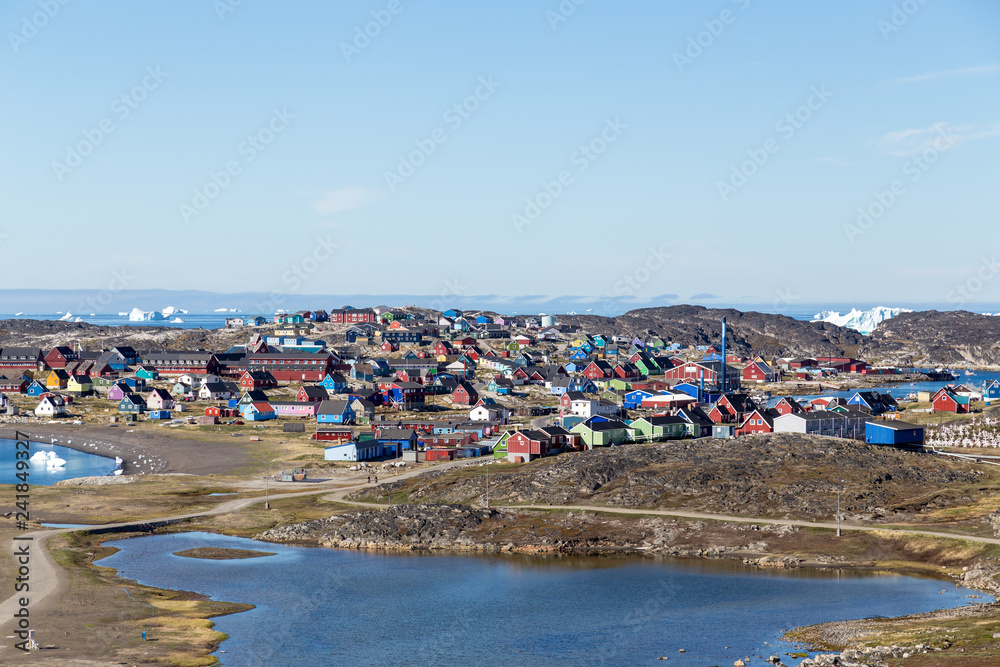 The ciy of Qeqertarsuaq, Greenland