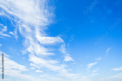 blue sky background texture with white clouds.