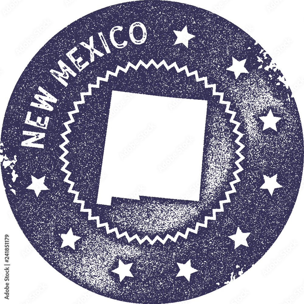 New Mexico map vintage stamp. Retro style handmade label, badge or