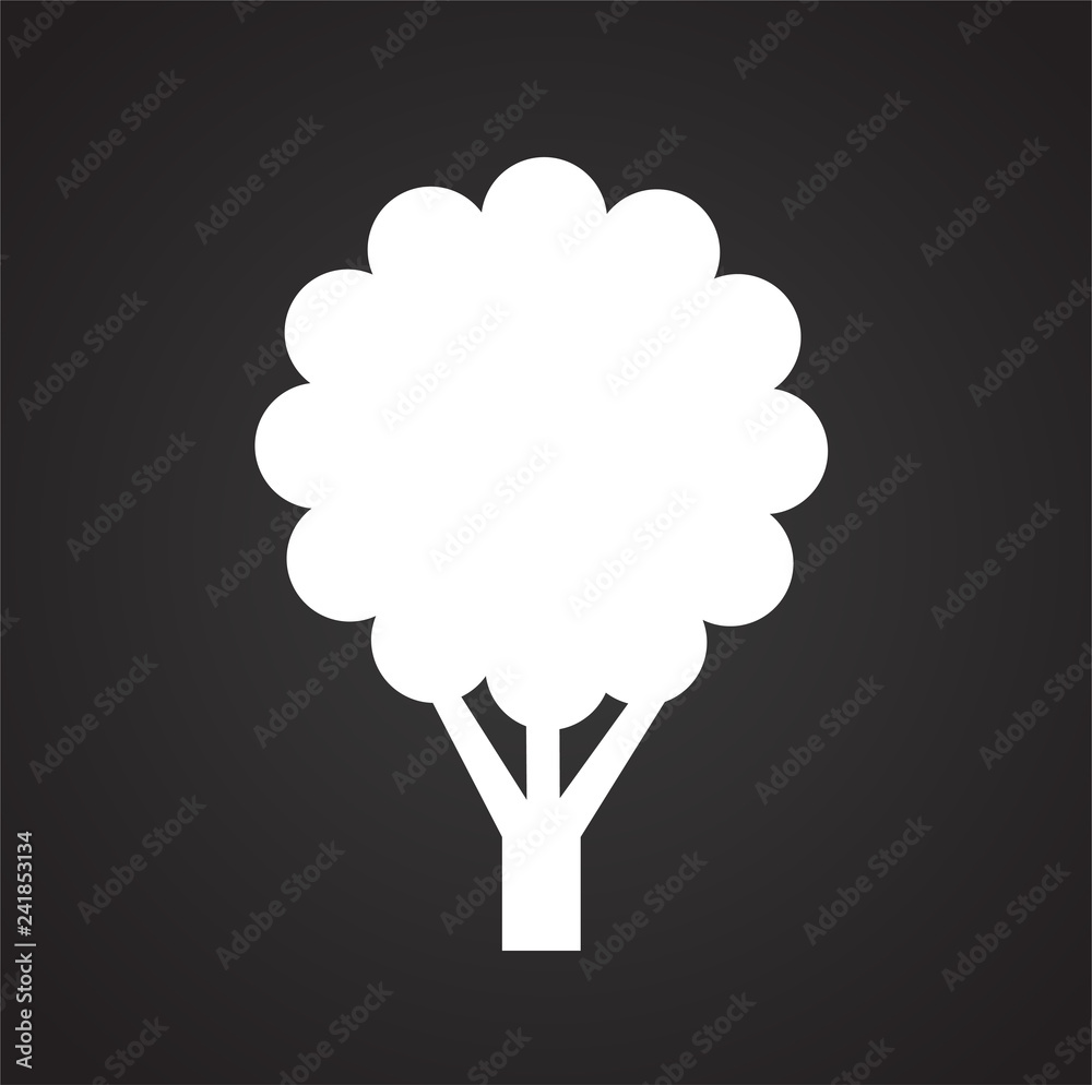 Tree icon on black background for graphic and web design, Modern simple vector sign. Internet concept. Trendy symbol for website design web button or mobile app Tree icon on black background for graphic and web design, Modern simple vector sign. Internet concept. Trendy symbol for website design web button or mobile app