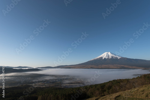 冠雪の富士山 初冬 雲海