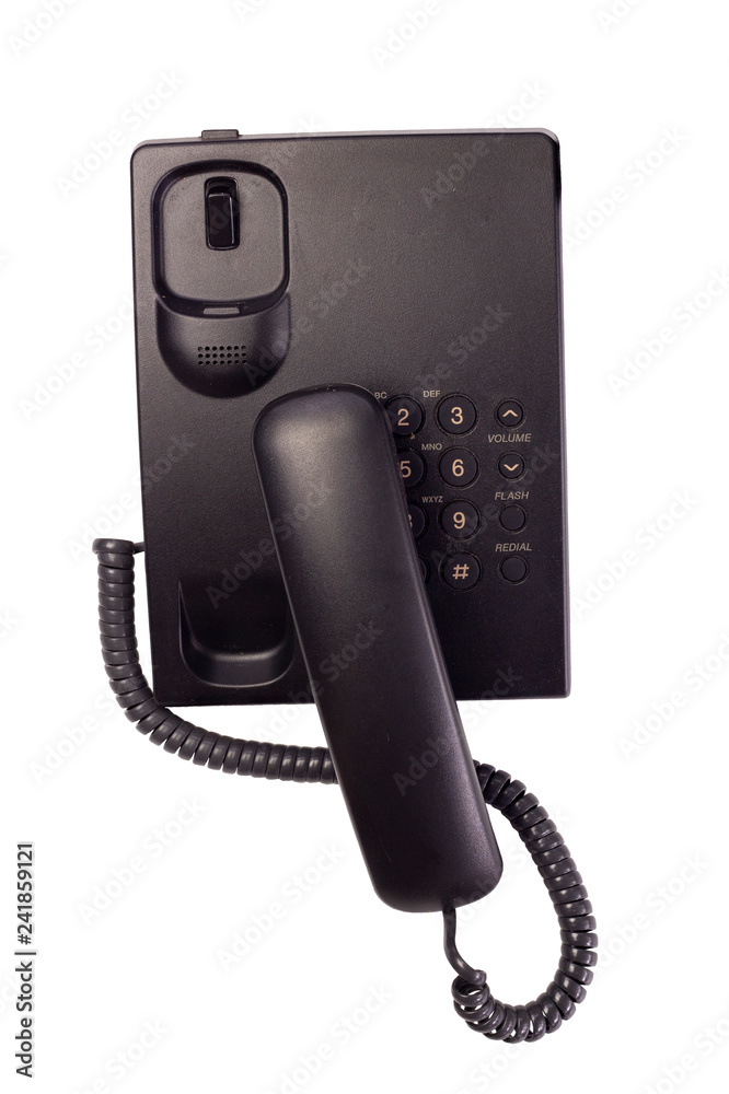 old antique black phone (object with Clipping path) old antique black phone (object with Clipping path)