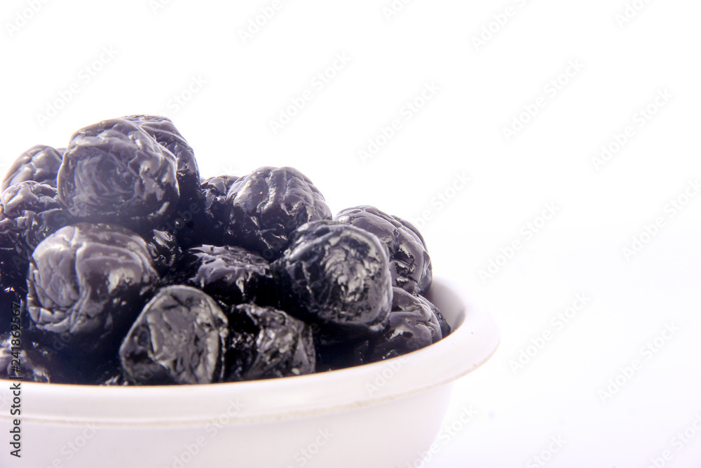 dry Bilberry in bowl dry Bilberry in bowl