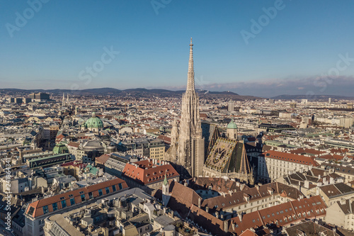 Aerial view of St. Stephen s Cathedral in Vienna