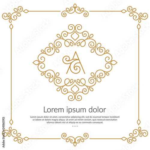 Vector monogram. Elegant, classic elements. Can be used for jewelry, beauty and fashion industry. Great for logo, emblem, invitation, flyer, menu, brochure, background, or any desired idea.
