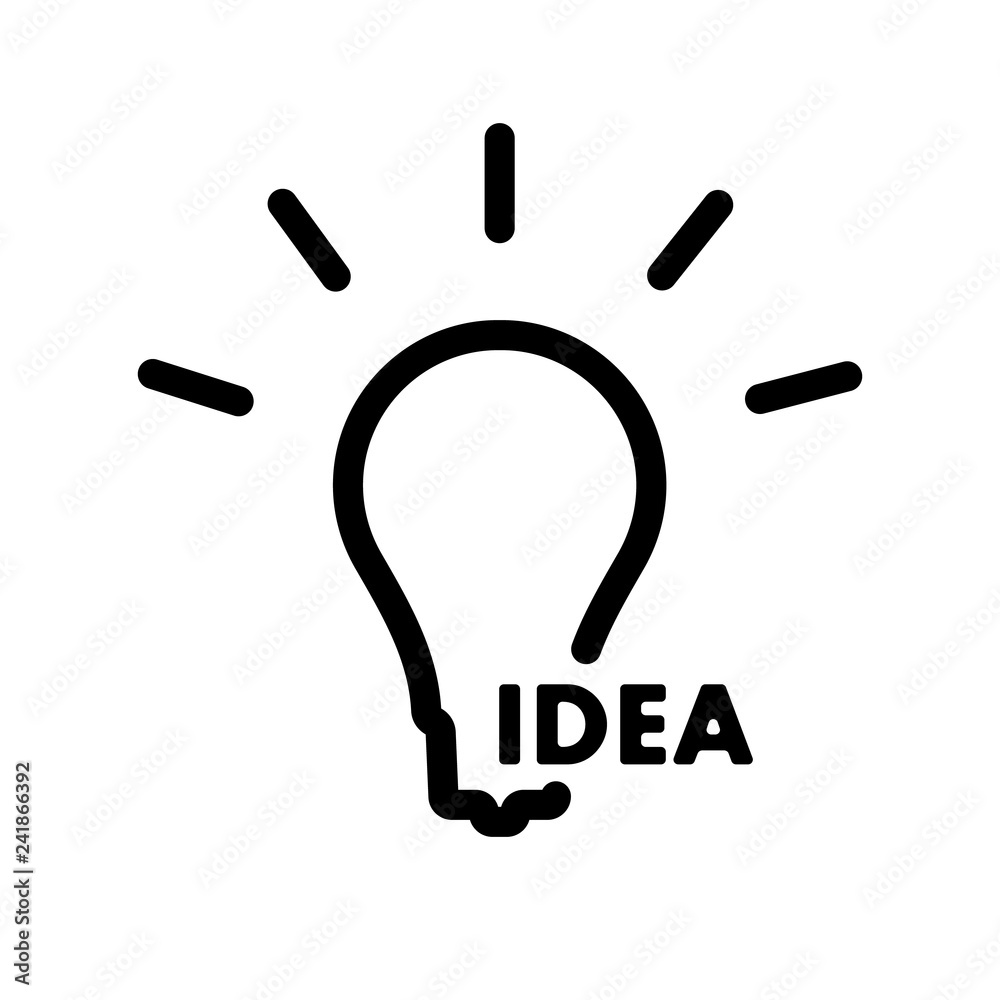 A simple light bulb icon showing the idea A simple light bulb icon showing the idea