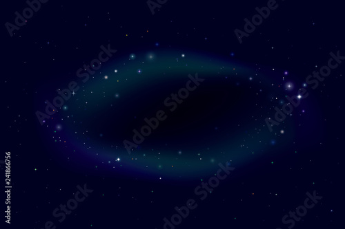 Starry night sky. Vector background