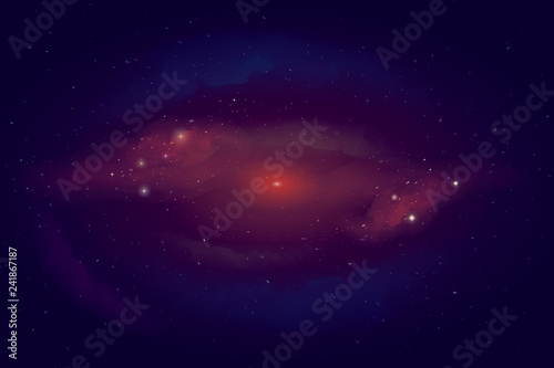 Milky way galaxy. Vector background