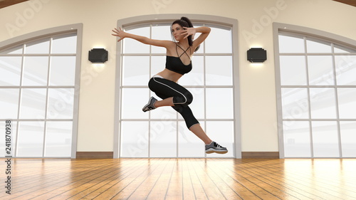 Woman Dancing 3D Model Render