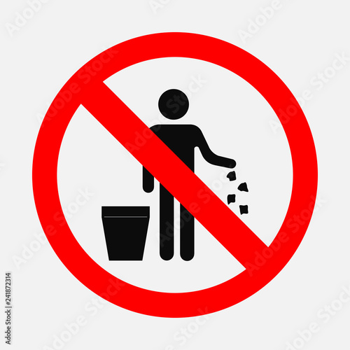 it is forbidden to throw garbage