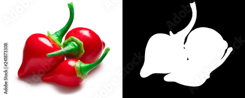 Biquinho chile pepper c. chinense, mask photo