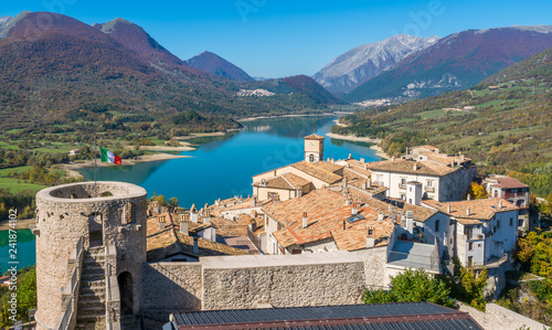 Panoramic view in Barrea, province of L'Aquila in the Abruzzo region of Italy. photo