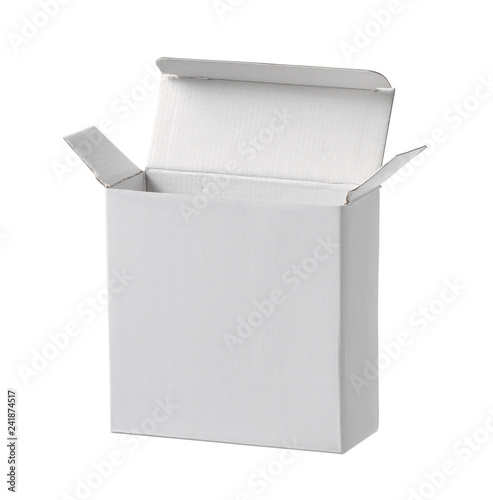 Paper box (with clipping path) isolated on white background