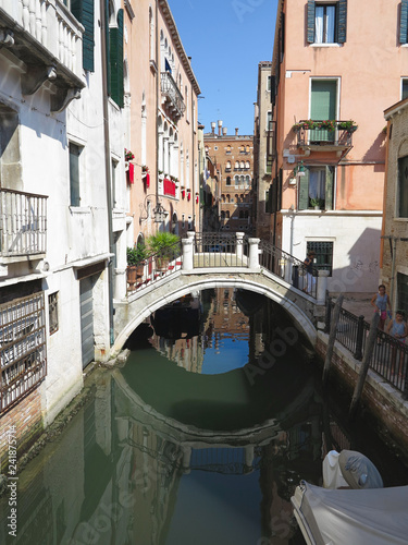 20.06.2017, Venice, Italy: View of historic buildings and canals