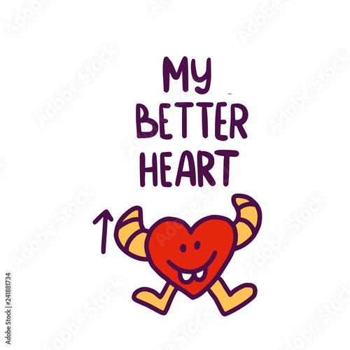 Doodle Heart and Happy Valentines