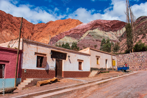 houses in mountains, Purmamarca, Jujuy, Argentina photo