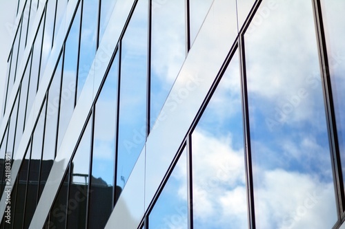 Modern office building on a clear sky background