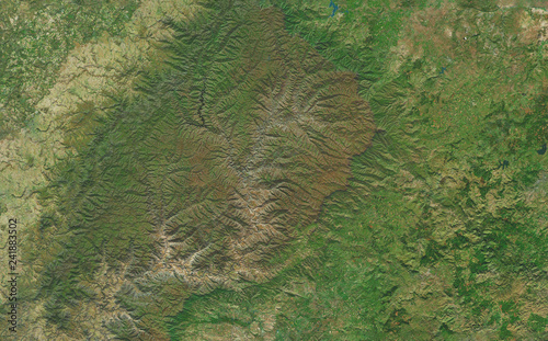 Aerial view of the Maluti mountains in Lesotho and South Africa photo