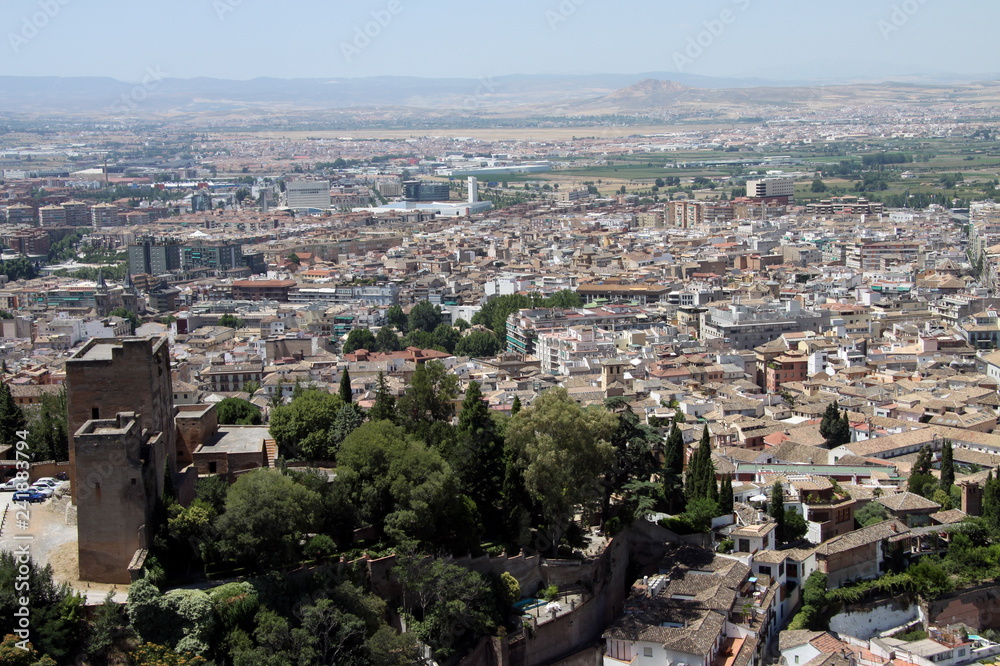 View of the city of Granada from the Alhambra