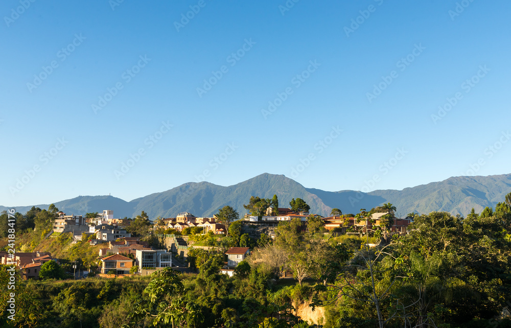 View of Caracas city, Venezuela's capital, on a sunny day View of Caracas city, Venezuela's capital, on a sunny day