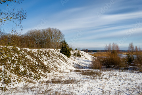Zima w dolinie Górnej Narwi, Podlasie, Polska