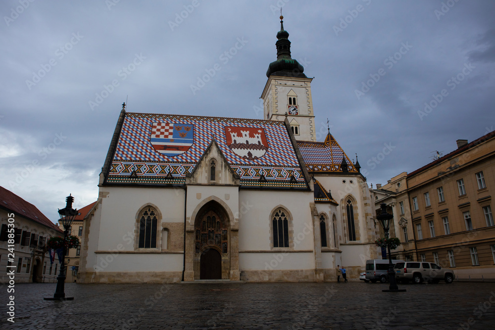 Awesome view on Saint Mark, Zagreb, Croatia