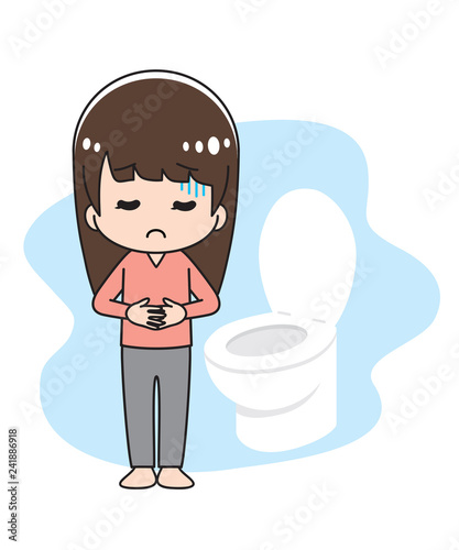 A young woman with abdominal pain
