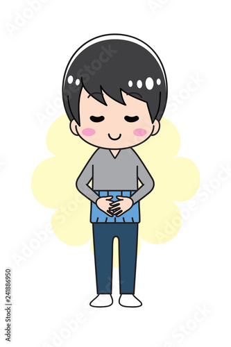A man with a Belly band