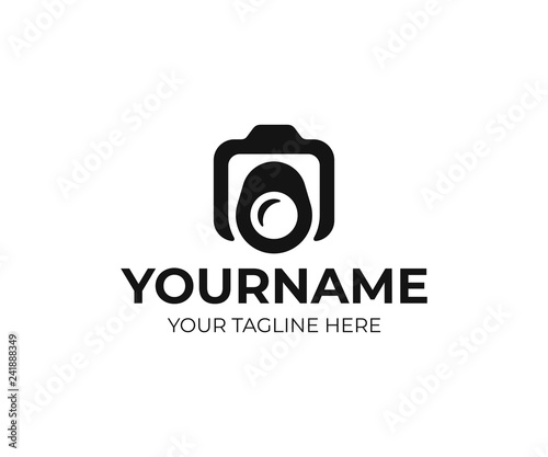 Digital camera logo design. Photography vector design. Photo studio logotype