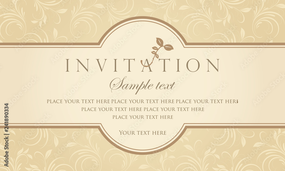 Exclusive invitation card design in retro style Exclusive invitation card design in retro style