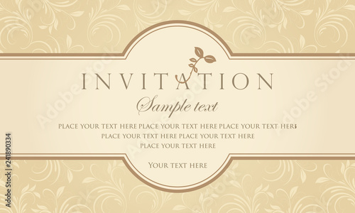 Exclusive invitation card design in retro style